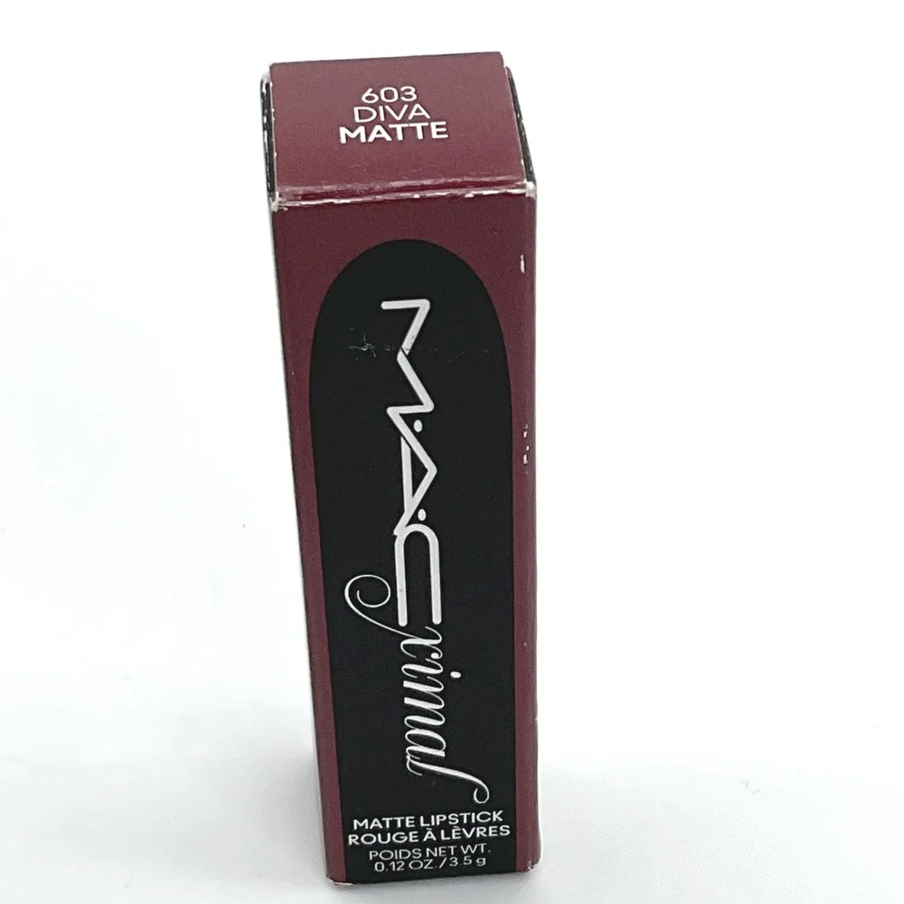 MAC Macximal Silky Matte Lipstick 603 Diva Burgundy Red 0.12oz‎ New in Box